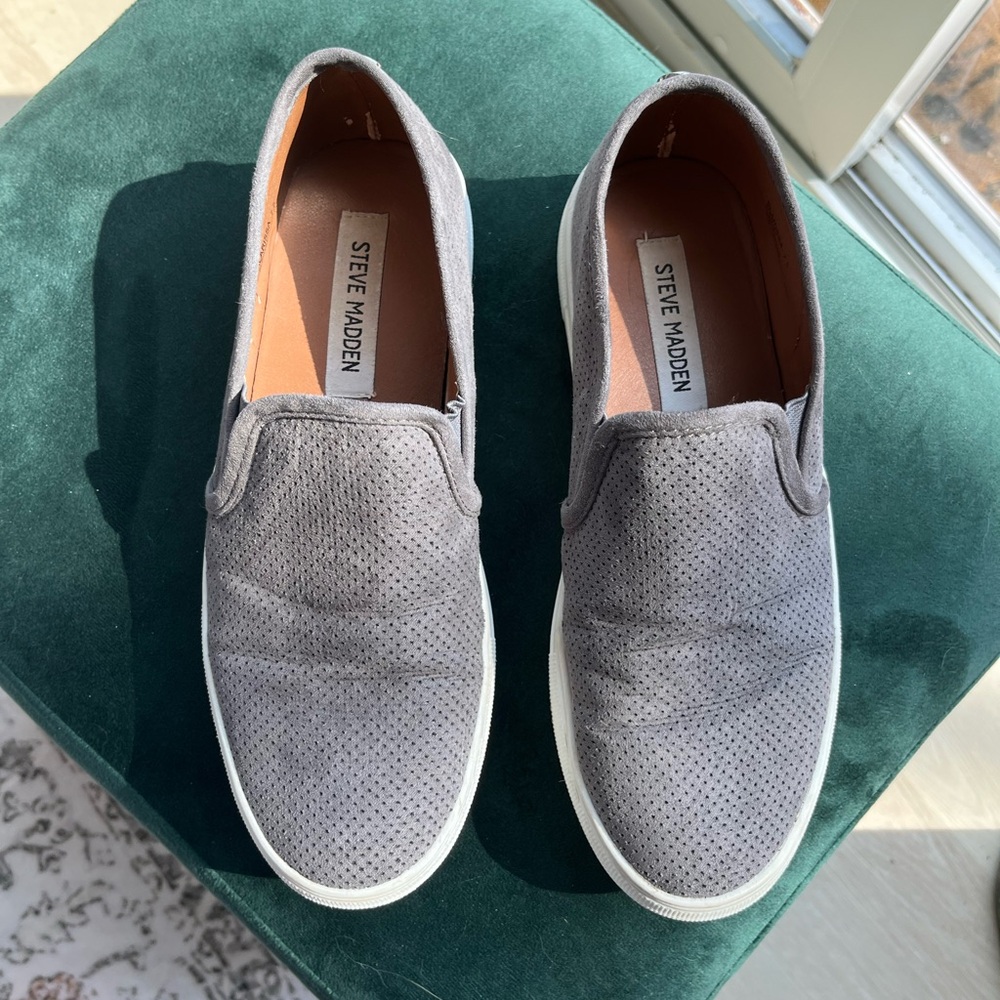 Steve Madden Gray Klarissa Slip On Skate Shoes 7.5